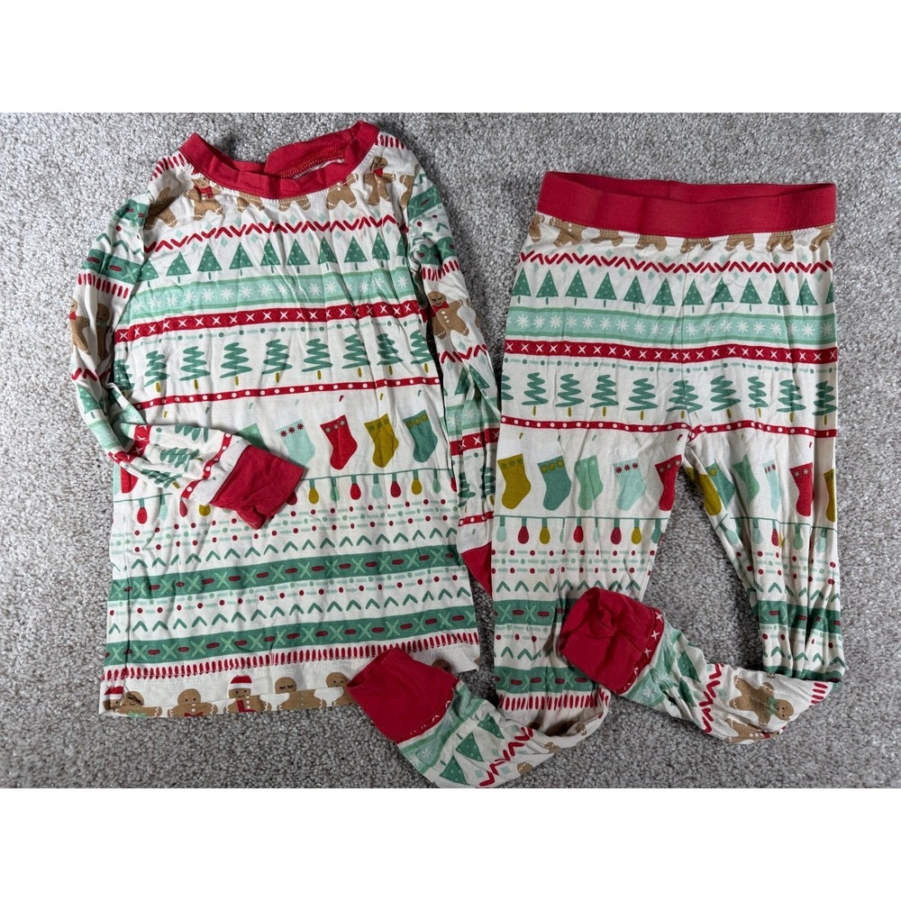 Little Sleepies Christmas Holiday Winter Fair Isle Pajama Set 18-24 Months